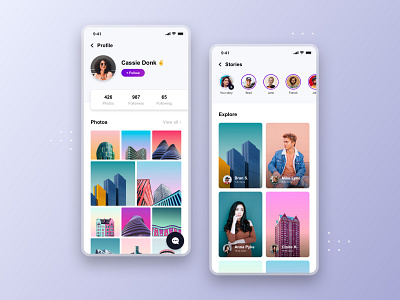 Social app - Freebie #3 adobe xd app challenge free freebie freebies profile page sketch sketchapp social socials stories story ui uidesign uiux ux uxdesign