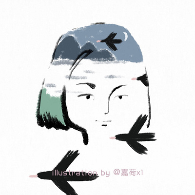 someone design girl illustration sketch watercolor art