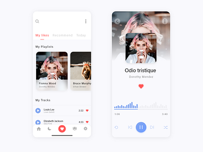 Music app adobexd app design light minimal music music app play music ui ux xd design