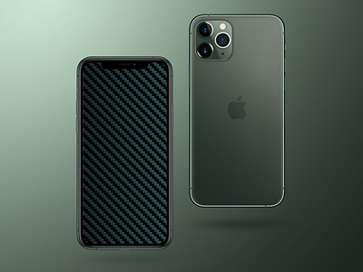 Midnight Green Carbon abstract adobe apple art creative design illustration ios iphone11 iphone11pro iphone11promax wallpapers