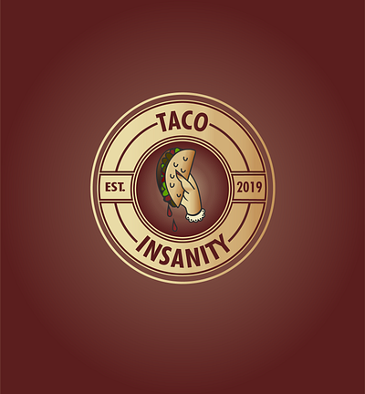 Taco Insanity T-Shirt Brand Concept branding classic design flat illustration logo logodesign traditional traditional art vector vintage vintage logo