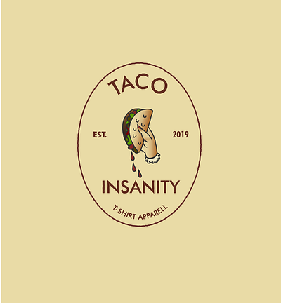 Taco Insanity T-Shirt Brand Concept Logo branding classic design flat illustration logo logodesign traditional traditional art vector vintage vintage logo