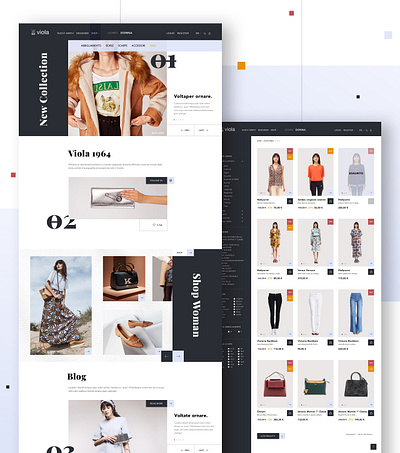 Viola 1964 Website art direction brand identity design e commerce ecommerce fashion graphic design shop sketch ui ux ui design ux design web design web designer website