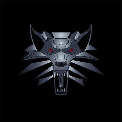 Witcher dailylogochallenge design gaming gradient illustration illustrator logo medallion vector witcher