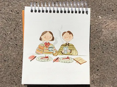 Friends art children book children book illustration illustration sketch watercolor