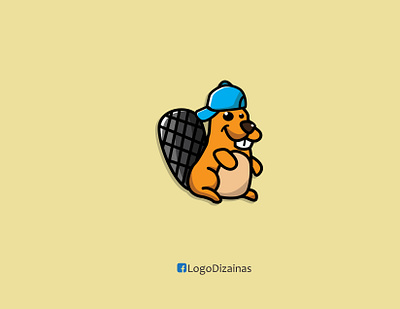 beaver illustrations animation beaver branding cap cartoon creative creative design design flat funny beaver illustration logo vector web