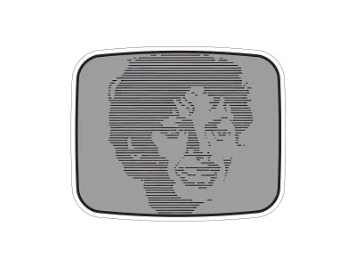 Video Michael black and white design illustration retro simple vector