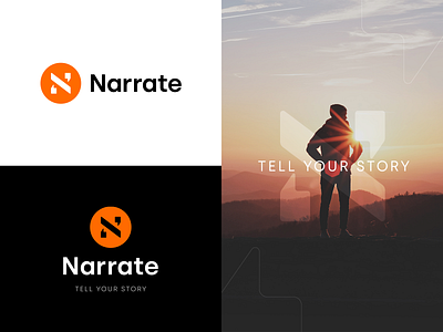Narrate Branding brand branding design icon identity logo mark minimal symbol typography