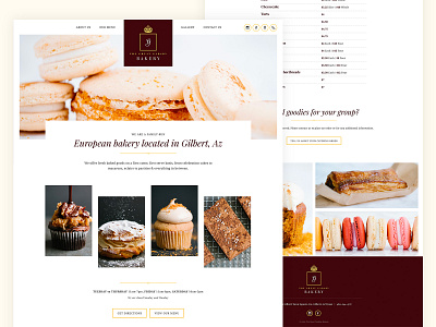 European Bakery Website - Home Page bakery design homepage ui website design website homepage