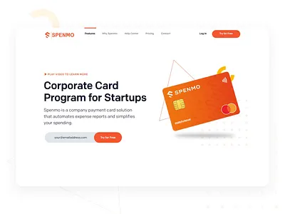 Spenmo - Banner Animation 3d after effects animation app banking clean creditcard design desktop fintech interface landing motion mvp ui uiux ux web webdesign website