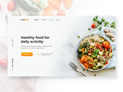 FoodPedia food food website healthy lifestyle healthyfood landing page landing page design photoshop uidesign uiux webdesign website