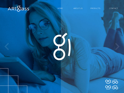 ARtglass Modern Eye Glass Brand Online branding identity design business agency service creative flat grid gloden ratio flat symbol company saas sass b2c simple software application desktop startup b2b product vector logo brand website