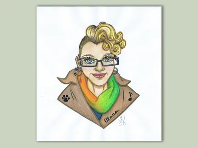 Alana art design illustration person personalized portrait traditional