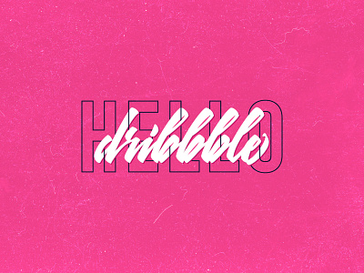 Hello Dribbble! design dribbble dribbble invite hello hellodribbble invite texture typography