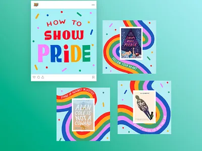 How to Show Pride books content illustration design hand lettering illustration instagram lettering marketing pride social media
