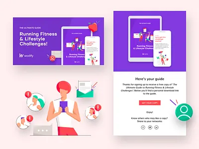 Running a Fitness & Lifestyle Challenge challenge design email email design email marketing fitness illustration lifestyle nutrition ui vector website wellness