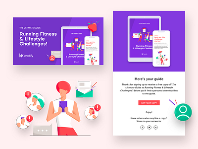 Running a Fitness & Lifestyle Challenge challenge design email email design email marketing fitness illustration lifestyle nutrition ui vector website wellness