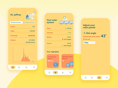 Solar Energy App product design ui