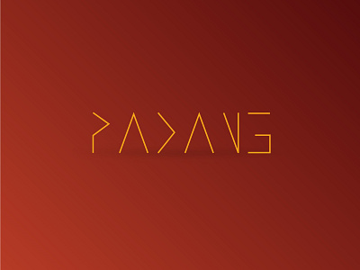 City Branding Padang - Orange on Red brand design branding city design display elegance gradient identity line logo logo design logotype minimalist modern orange padang red triangle typogaphy visual identity