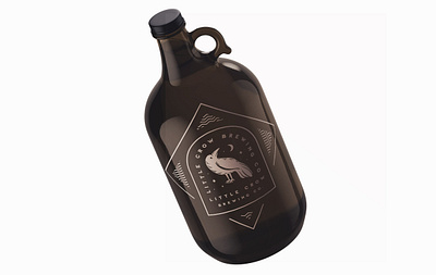 Little Crow Brewing Co. Growler Design beer brand branding brewery foil graphic design growler packaging packaging mockup packagingdesign screenprint