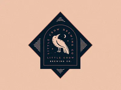 Little Crow Brewing Co. logo design badge beer brand branding brewery graphic design identity design illustration logo typography