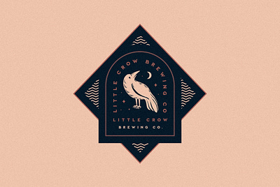 Little Crow Brewing Co. logo design badge beer brand branding brewery graphic design identity design illustration logo typography