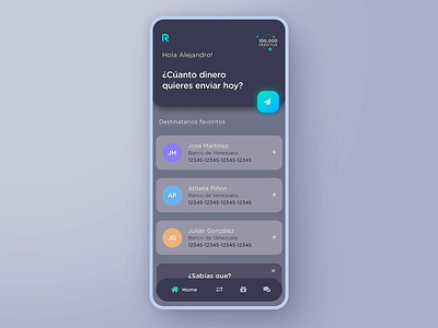 Retorna © Cash Transfer Mobile App animation app bank banking design finance gif interface ios iphone x mobile bank product design product detail transfers ui ux web website