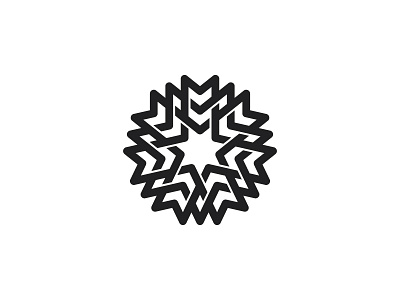 Heptaknot Logo abstract black design geometric heptagon intricate knot line logo logomark mark star symmetrical vector