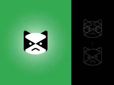 Brave dog black and white branding brave cartoon cartoon illustration design dog dog illustration dog logo geometry green icon illustration logo