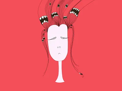 hair man design funny hairstyle happy illustration man