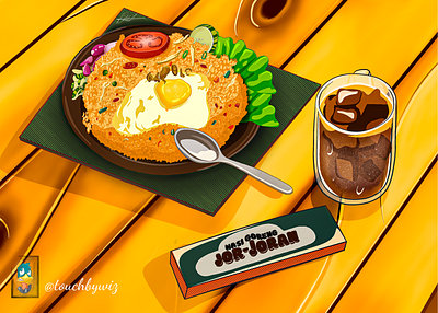 Fried rice (illustration) / Nasi Goreng adobe illustrator artist dailyfood drinking eat food food and drink food app food truck foodie foodillustration foody friedrice icetea illustration ilustrator indonesia indonesia designer nasigoreng vector