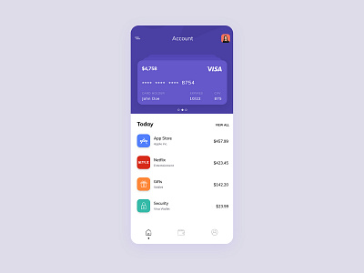 Finance & Banking App analitycs animation banking banking app credit card expenses finance app interaction ios login menu money transactions ui uiux xd