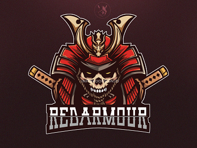 Skull Samurai Mascot Logo brand brand design branding design esport esport logo illustration logo mascot samurai esports logo samurai logo samurai mascot logo twitch