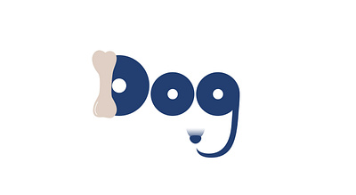 Dog boon dog font icon illustration logo typogaphy