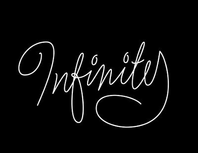 Infinity clientwork custom lettering design handlettering lettering logo logo designer logotype procreate signature logo typography