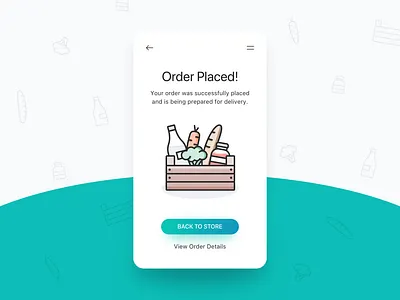 Order Confirmation app confirmation ecom ecommerce illustration mobile online shop online store order order confirmation service shopping shopping basket shopping cart store ui ux
