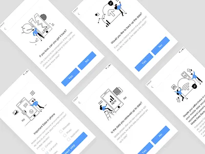 Cloud Service User Survey illustration ui