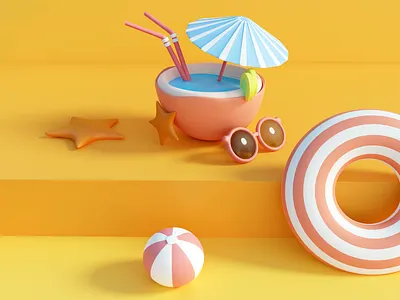Eyoo 3D Illustration 3d 3d art 3d illustration advertising art blender cgi cgi art duck eyoo illustration modelling summer