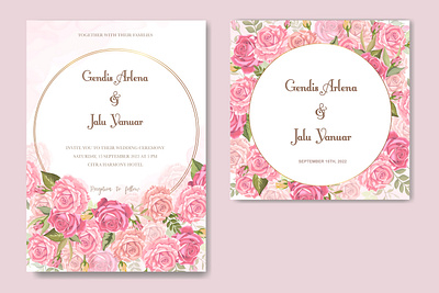 invitation card with beautiful floral and leaves beautiful bouquet card decoration decorative design elegant floral frame green greeting illustration invitation invite leaf plant spring vector vintage wedding