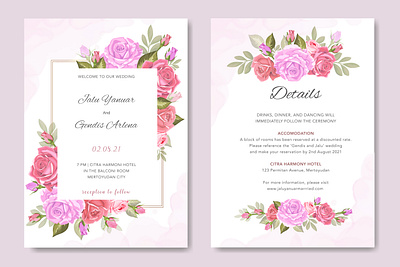 beautiful wedding card with floral background beautiful border card celebration decoration decorative design elegant floral flower frame greeting illustration invitation invite leaf vector vintage wedding