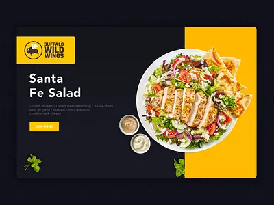Santa fe salad food menu page branding clean design food graphic design home page design logo design ui web page design