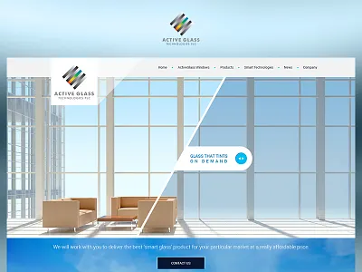 Active Glass blue case study design photoshop project redesign ui ux web website