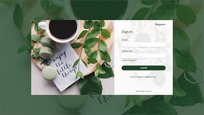 Inspire SignUp Page adobe xd dailyui 001 signup