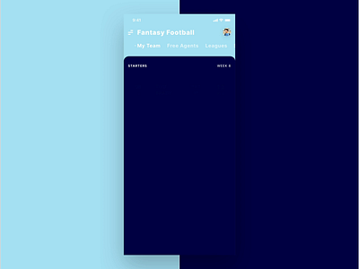 NFL Fantasy App american football animation app app design clean design football ios iphone mobile nfl protopie sport sports sports design ui ui ux ux