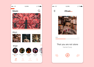 Music Player App app music ui