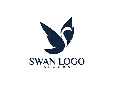 swan animal brand logo swan