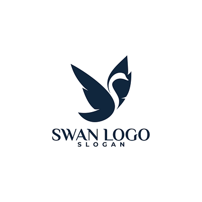 swan animal brand logo swan