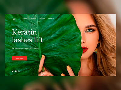 Keratin Lashes Lift N3 beautiful beauty salon color concept creative design design minimal ui web