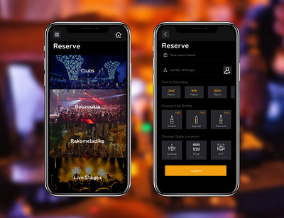 Nearby Club Booking App adobe xd app booking clubbing design ui xd design