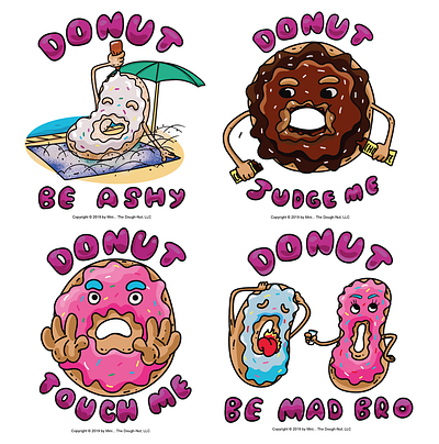 Donut Sticker graphic artist graphic design illustrated illustration sketch sticker design stickers